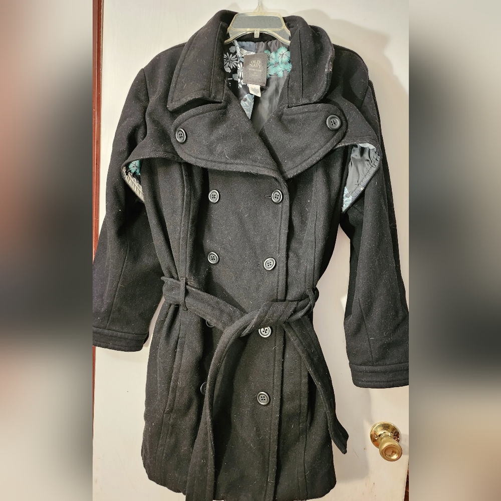 Old Navy. Black Pea Coat. 4XL